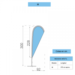 Fly Banner Lagrima Completo 300cm